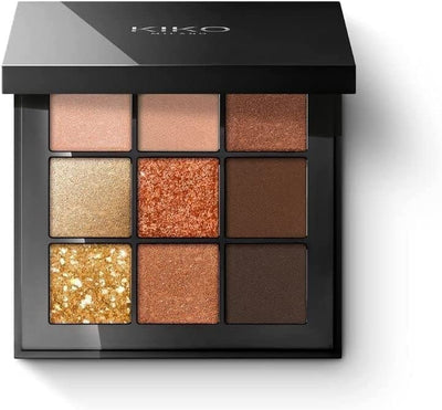 KIKO Milano Glamour Multi Finish Palette 01 | Palette with 9 Eyeshadows in Different Finishes