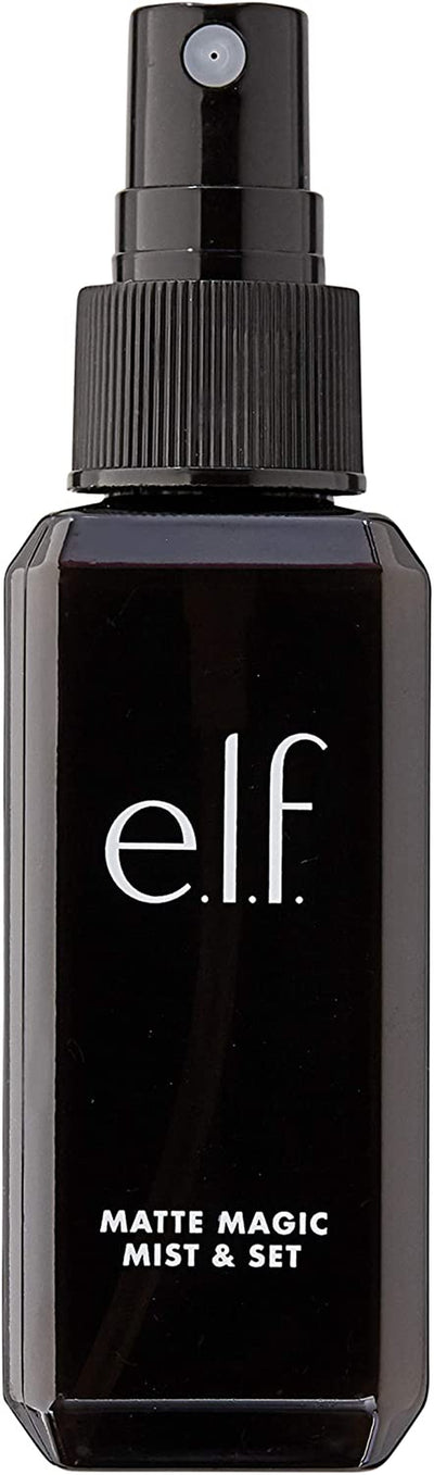 e.l.f. Matte Magic Mist & Set Spray, Refreshing, Hydrating, Sets Makeup with a Matte Finish, Infused with Vitamins B, E, and Arctium Majus Root 60Ml