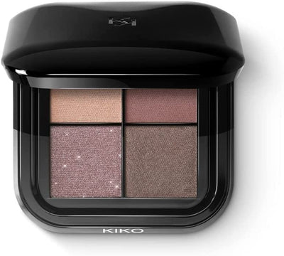 KIKO Milano Bright Quartet Eyeshadow Palette 02 | Palette with Four Baked Eyeshadows for Wet and Dry Use