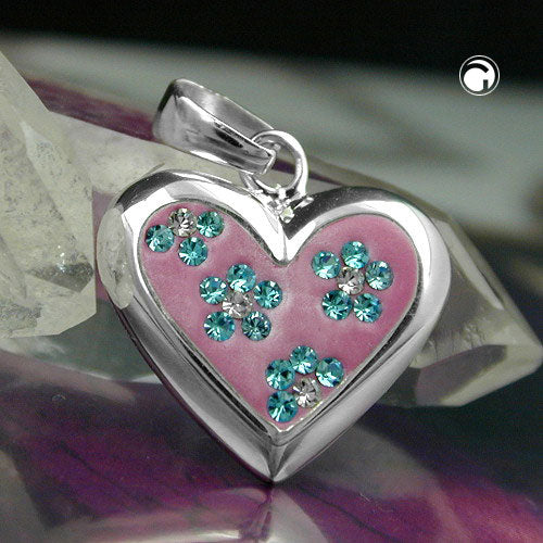 heart pendant with zirconia silver 925 - BeautyMax Elite