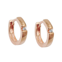 hoop earrings red-goldplated silver 925 - BeautyMax Elite
