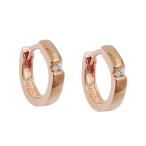 hoop earrings red-goldplated silver 925 - BeautyMax Elite