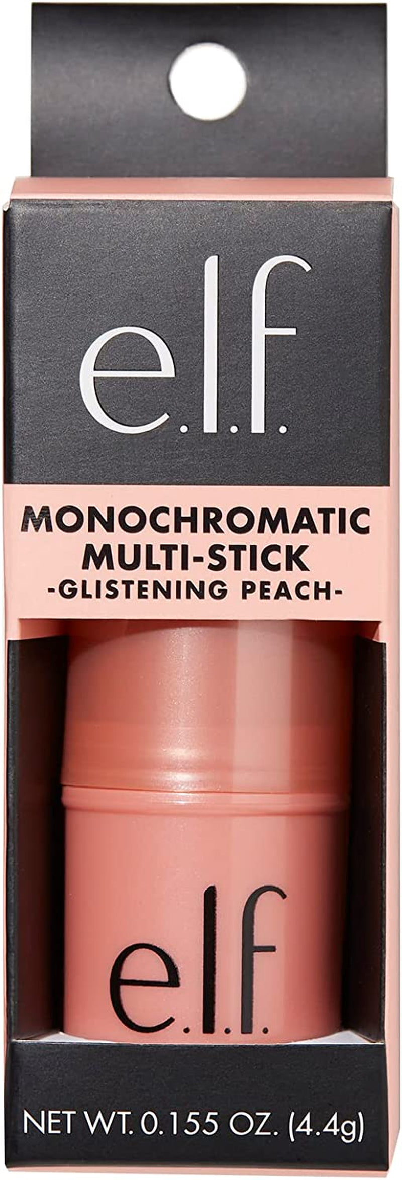 e.l.f. Monochromatic Multi-Stick Blush, Creamy, Lightweight, Versatile, Luxurious, Adds Shimmer, Easy to Use on the Go, Blends Effortlessly, Glistening Peach 4.4G