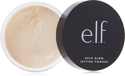 e.l.f. Halo Glow Setting Powder, Silky, Weightless, Blurring, Smooths, Minimizes Pores and Fine Lines, Creates Soft Focus Effect, Light, Semi-Matte Finish, 0.24 Oz