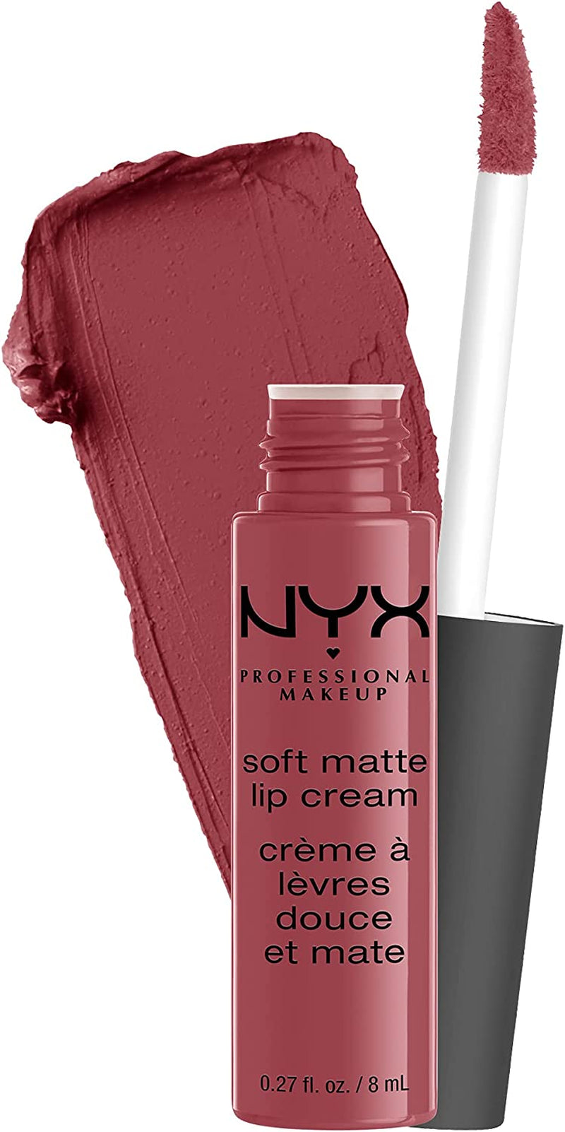 NYX Professional Makeup Soft Matte Lip Cream, Creamy and Matte Finish, Highly Pigmented Colour, Long Lasting, Vegan Formula, Shade: Budapest