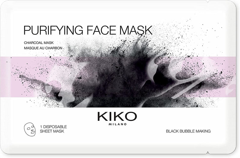 KIKO Milano Purifying Face Mask | Moisturising Hydrogel Purifying Fabric Face Mask with Plant-Based Charcoal